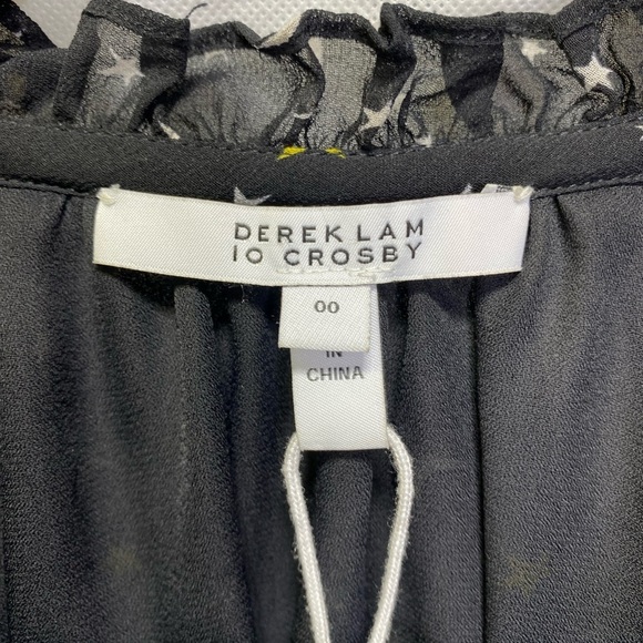 DEREK LAM 10 CROSBY Juno Celestial Chiffon Trapeze Dress NWT - Picture 4 of 7